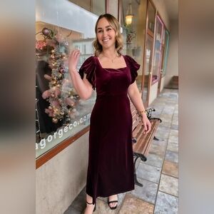 Grade + Gather Vino Velvet Dress